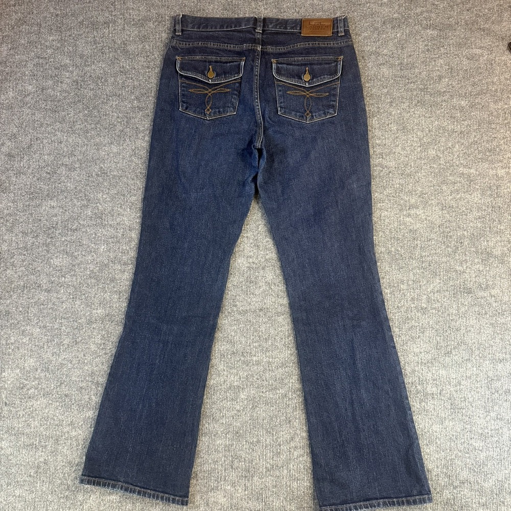 LRL Ralph Lauren Jeans Womens Size 8 Blue Classic Bootcut logo patch 32x32